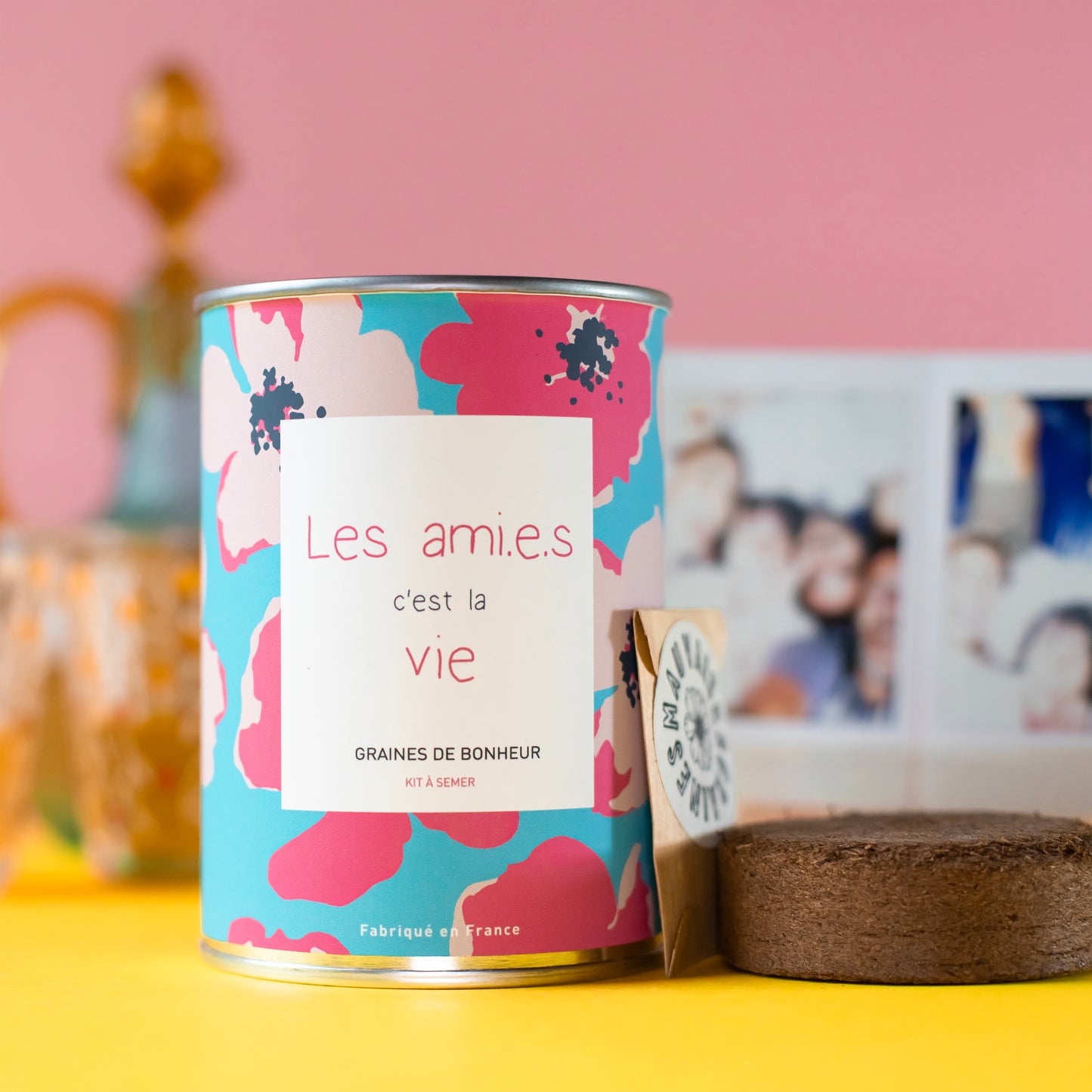 Kit à semer "Les ami.e.s c'est la vie" fabriqué en France